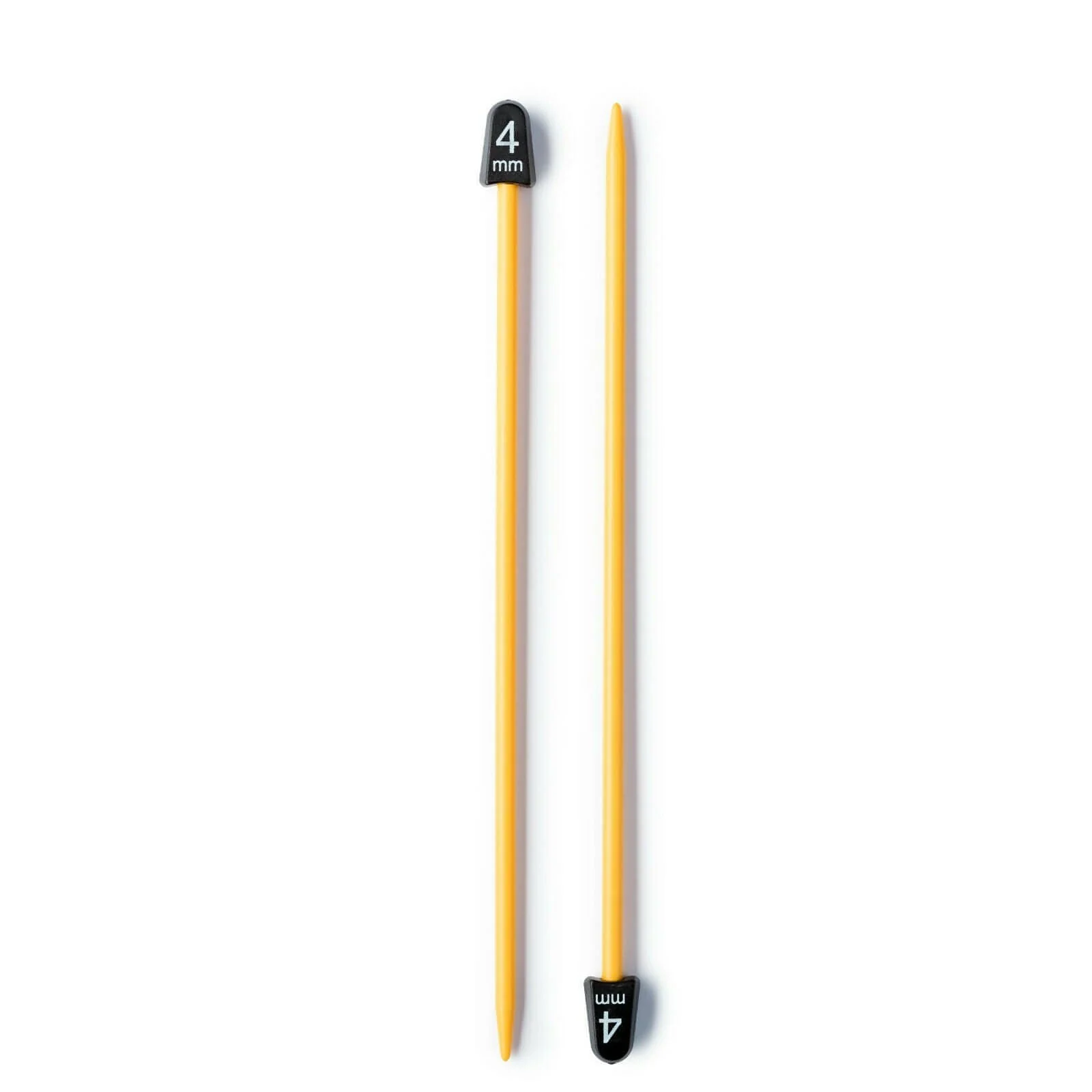 Prym Childrens Yellow Plastic Knitting Pins - 2 x 17cm (4mm) - Image 2