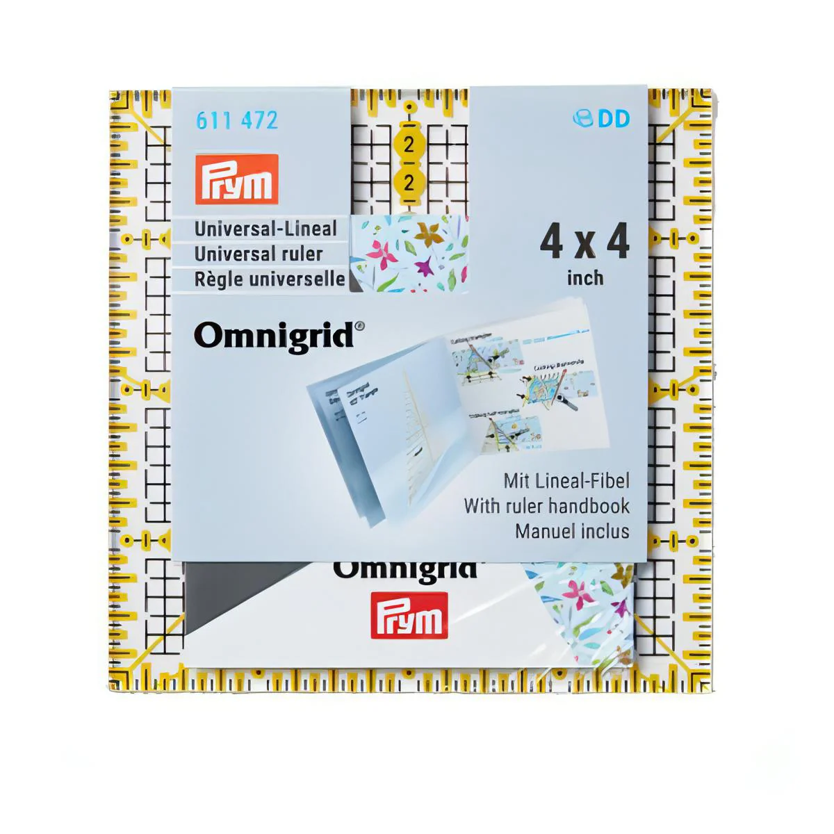 Prym Omnigrid Universal Ruler - 4 x 4 inch