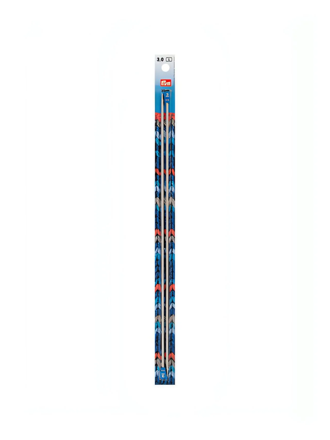 Prym Single-Pointed Aluminium Knitting Pins - 2 x Pearl Grey 35cm (2.50mm)