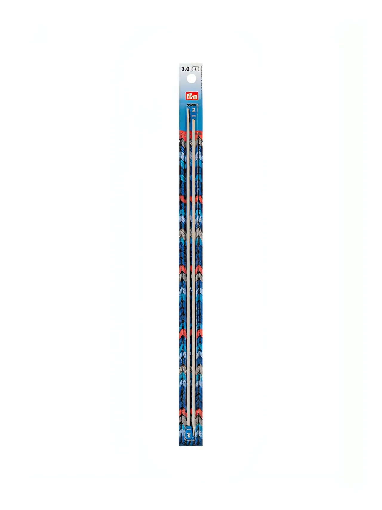 Prym Single-Pointed Aluminium Knitting Pins - 2 x Pearl Grey 35cm (3.00mm)