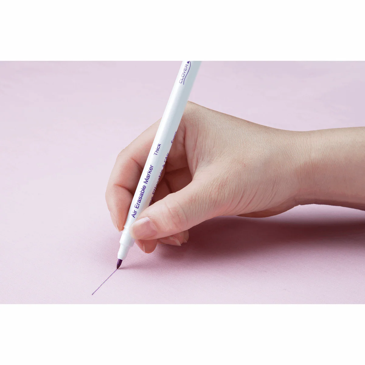 Purple Extra Fine Air Erasable Fabric Marker Pen - Image 3