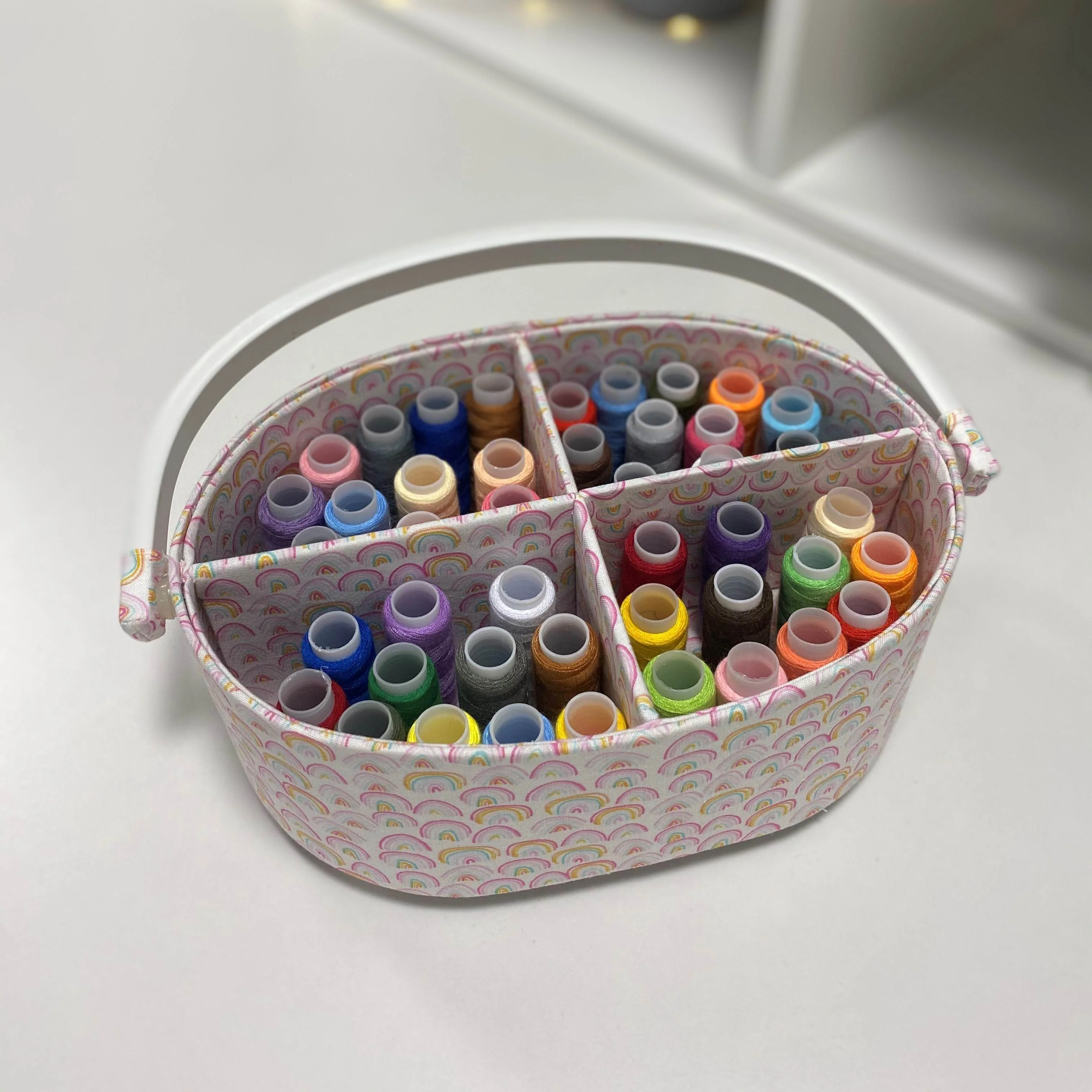 Rainbow Storage Caddy with 24 piece thread set * New year offer - Very limited stock * - Image 2