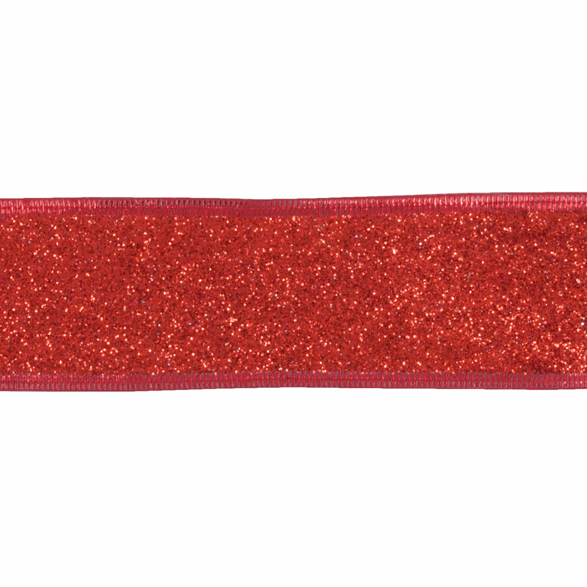 Red Glitter Ribbon - 10m x 63mm - Image 2