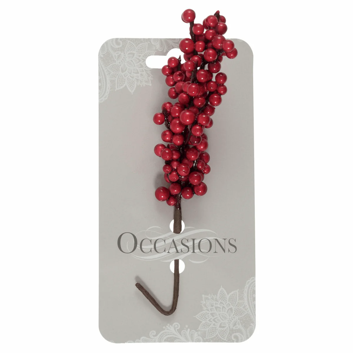 Red Pepperberries Pick on Wire - 20cm (Pack of 1 Stem) - Image 2