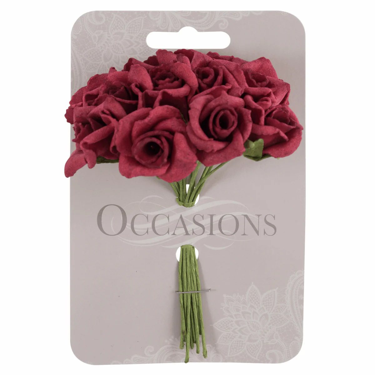 Red Polyfoam Rose Flowers (Pack of 12 Stems)