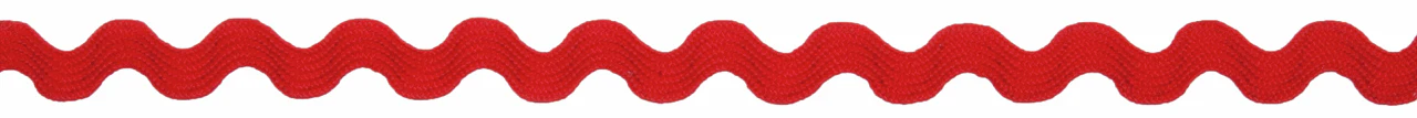 Red Ric Rac Ribbon - 4m x 6mm