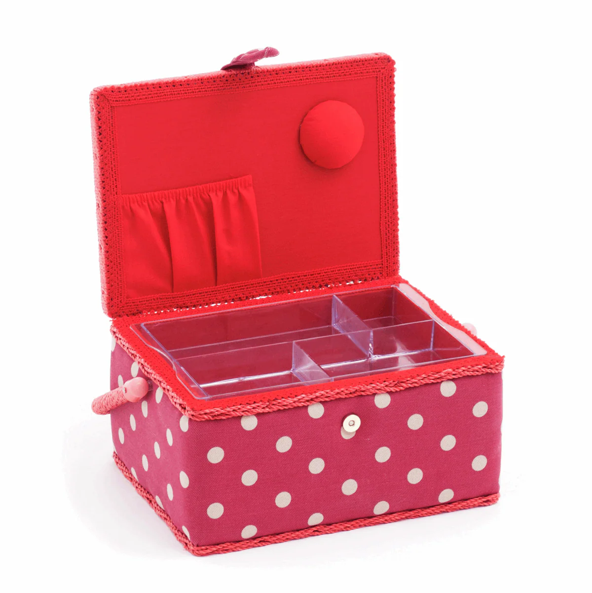 Red Spot Sewing Box - Medium - Image 2