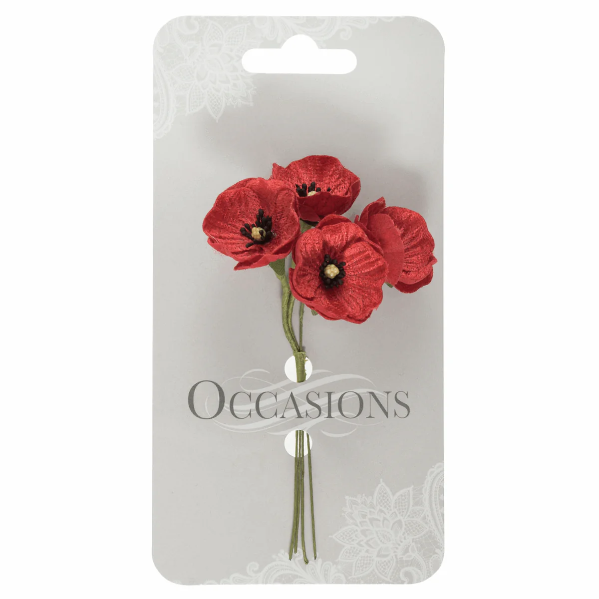 Red Velvet Poppies - Small (Pack of 4 Stems) - Image 2