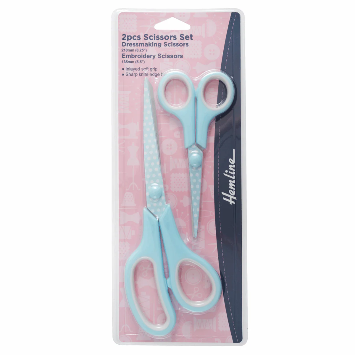 Set of 2 x Sewing Scissors - Dressmaking and Embroidery (Pink) - Image 2