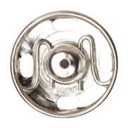 Sew-On Snap Fasteners - 13mm Nickel (Pack of 6) - Image 2