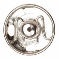 Sew-On Snap Fasteners - 15mm Nickel (Pack of 4) - Image 2