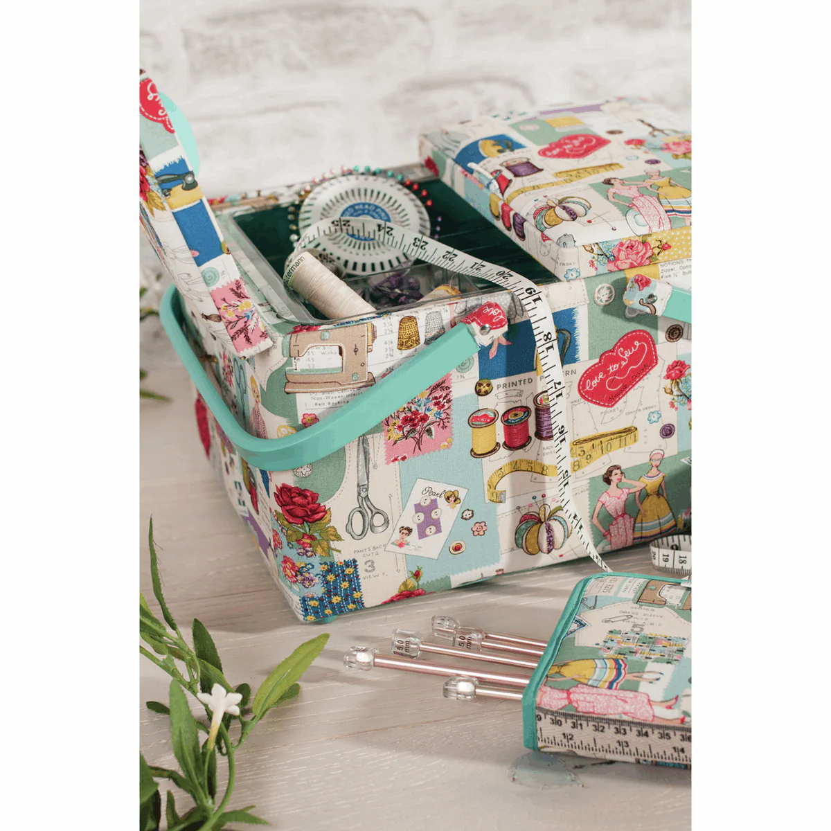 Sew Retro Twin Lid Sewing Box - Large - Image 4