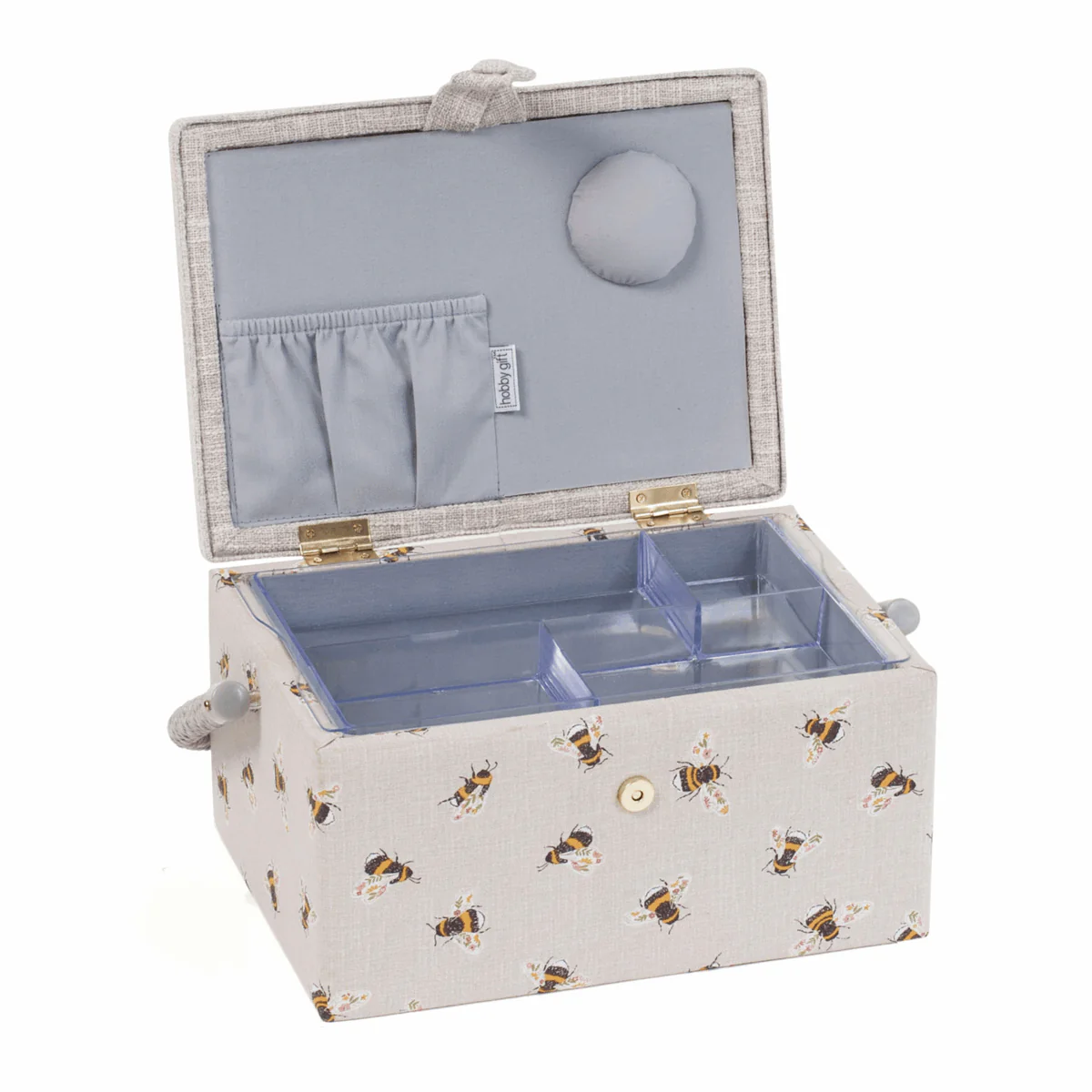Embroidered Bee Sewing Box - Medium - Image 2