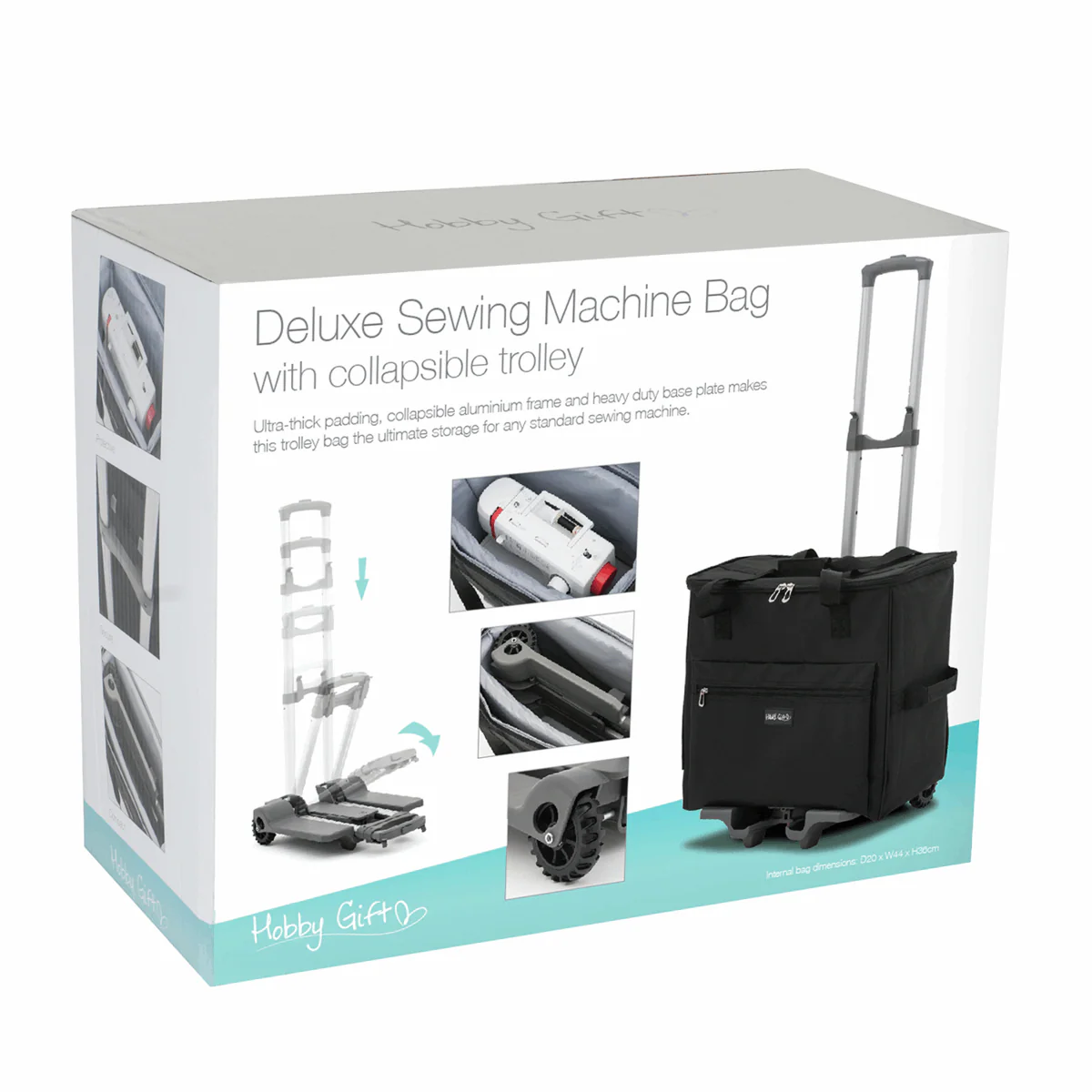 Sewing Machine Trolley Bag Black - Image 5