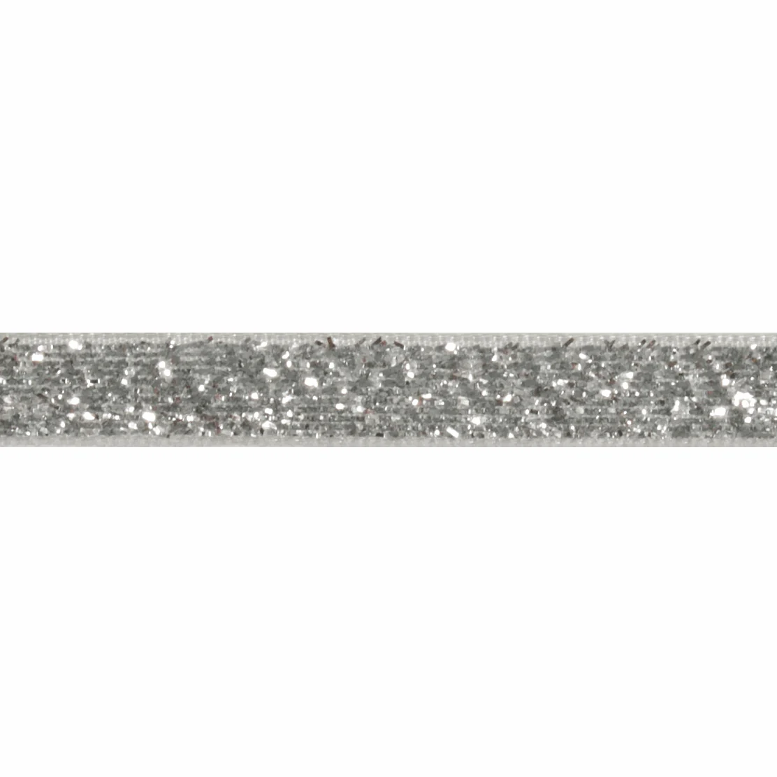 Silver Glitter Velvet Ribbon - 20m x 10mm
