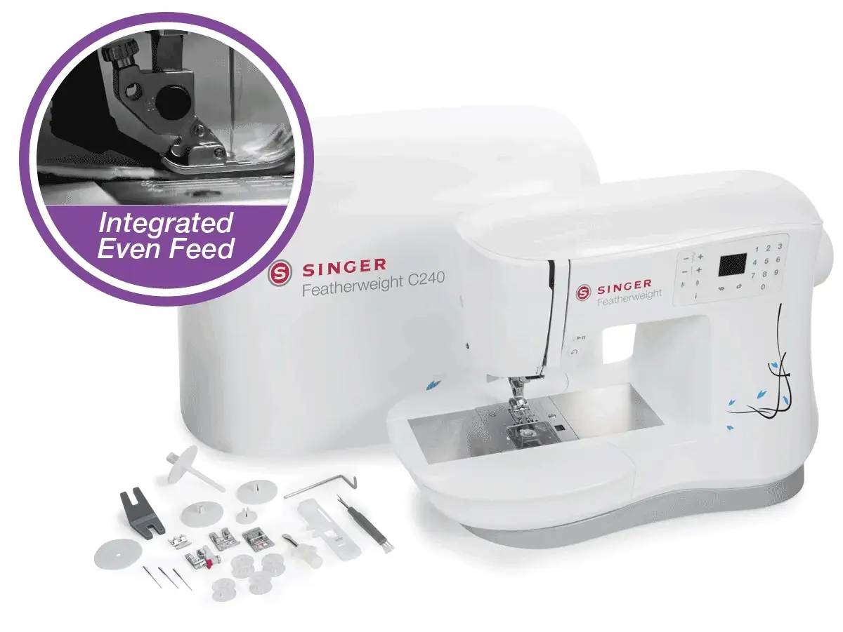 Singer C240 Dual Feed Sewing Machine with built in Walking foot - Integrated Dual Feed - inc. Hard Cover - Ex Display - Image 2