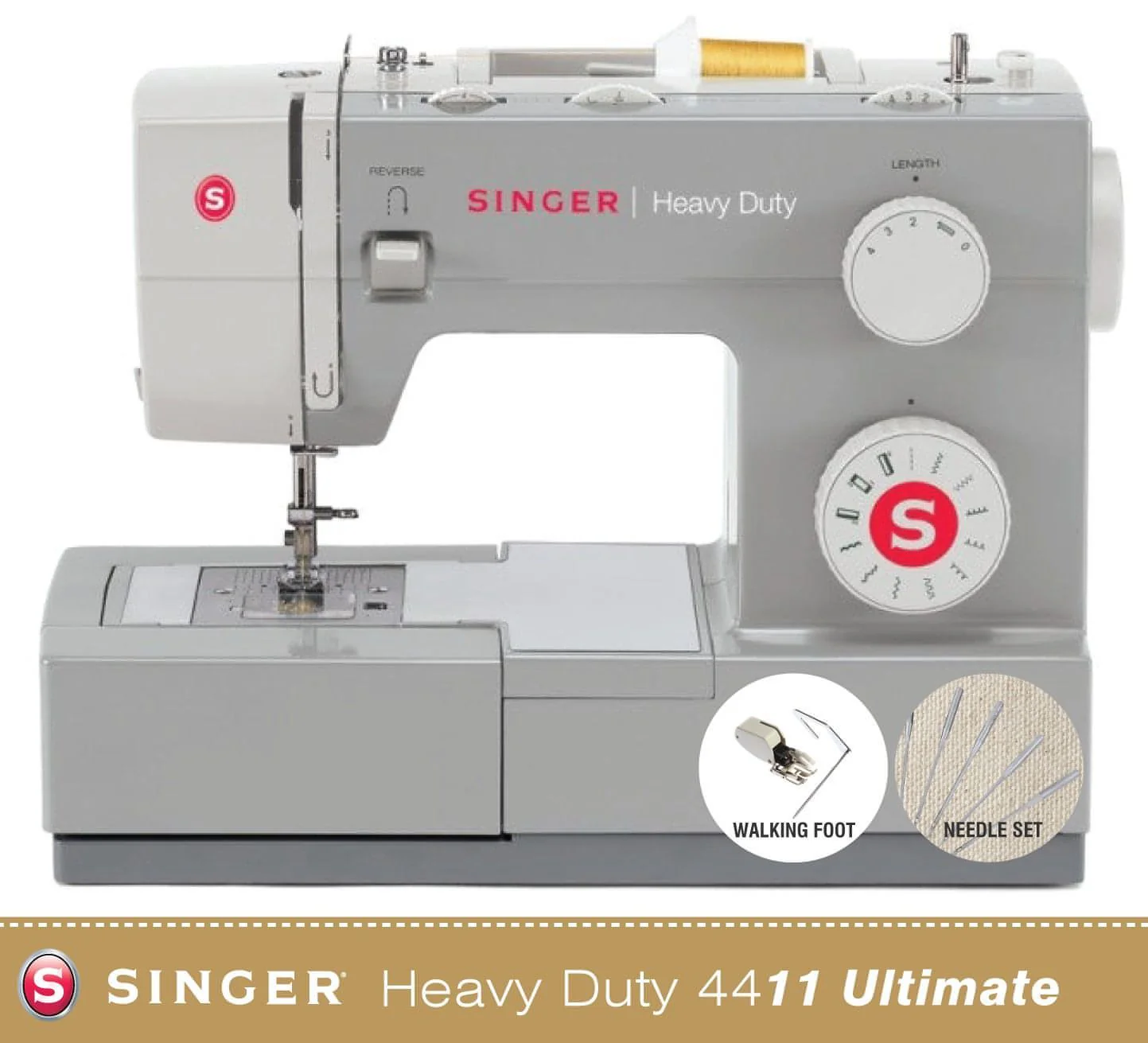 Singer Heavy Duty 4411 Sewing Machine Ultimate Edition - Includes Even Feed Walking Foot and Heavy Duty Needle Pack - 2026 model - Image 2