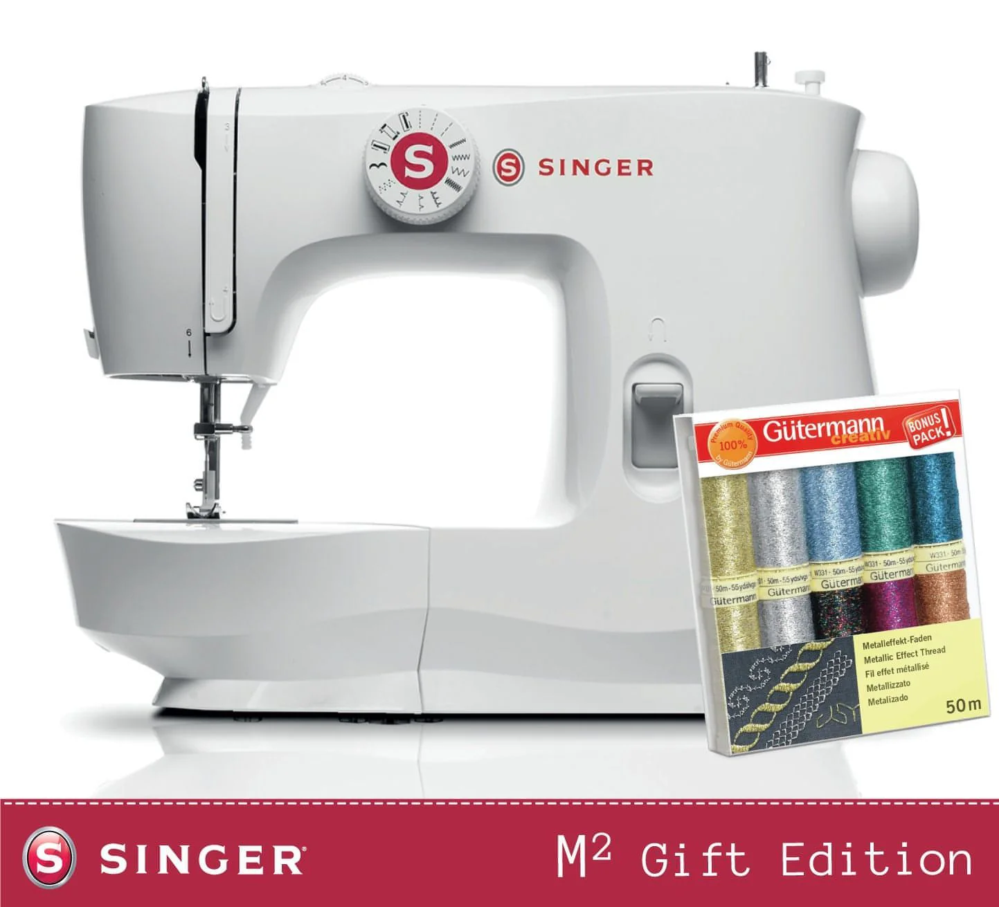 Singer M2X + Metallic thread + Needle Threader gift pack - 2026 model