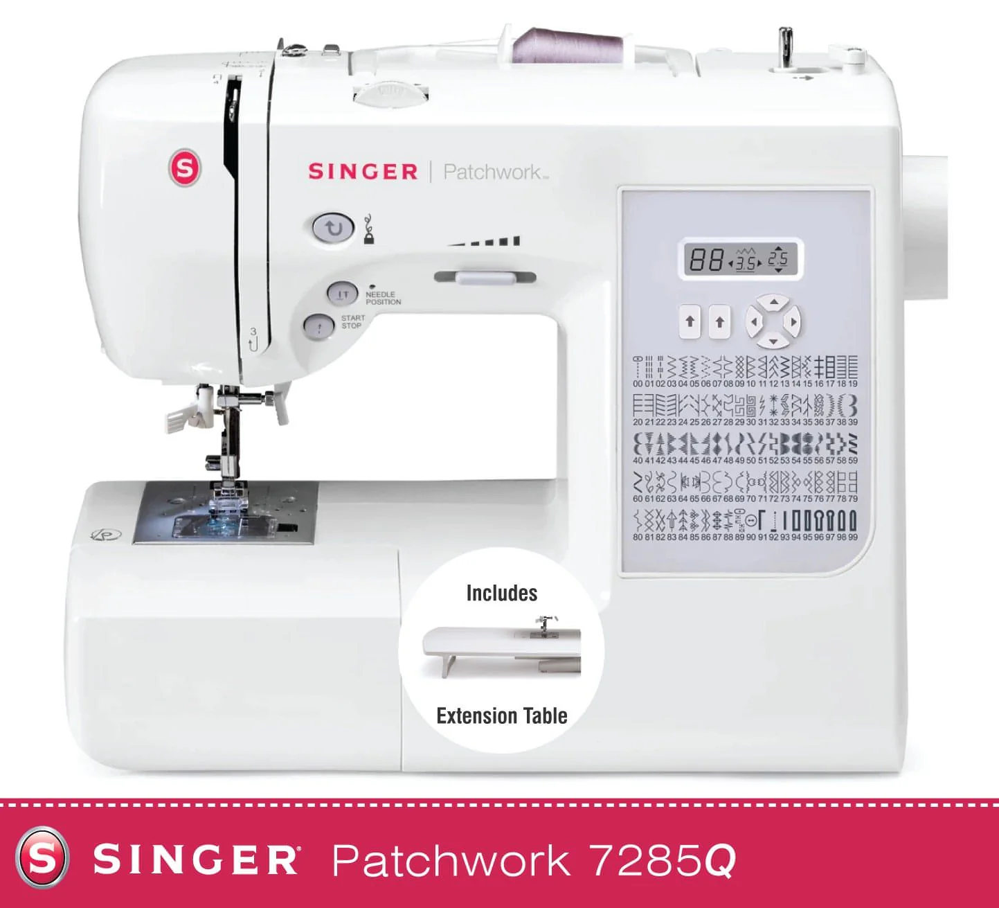 Singer 7285Q Patchwork Sewing Machine inc Extension Table - Image 2