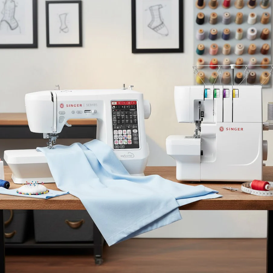Singer SE9185 Embroidery, Sewing, Quilting Combination machine + Singer S0105 Overlocker + Accessories - Bundle Offer - 2026 model