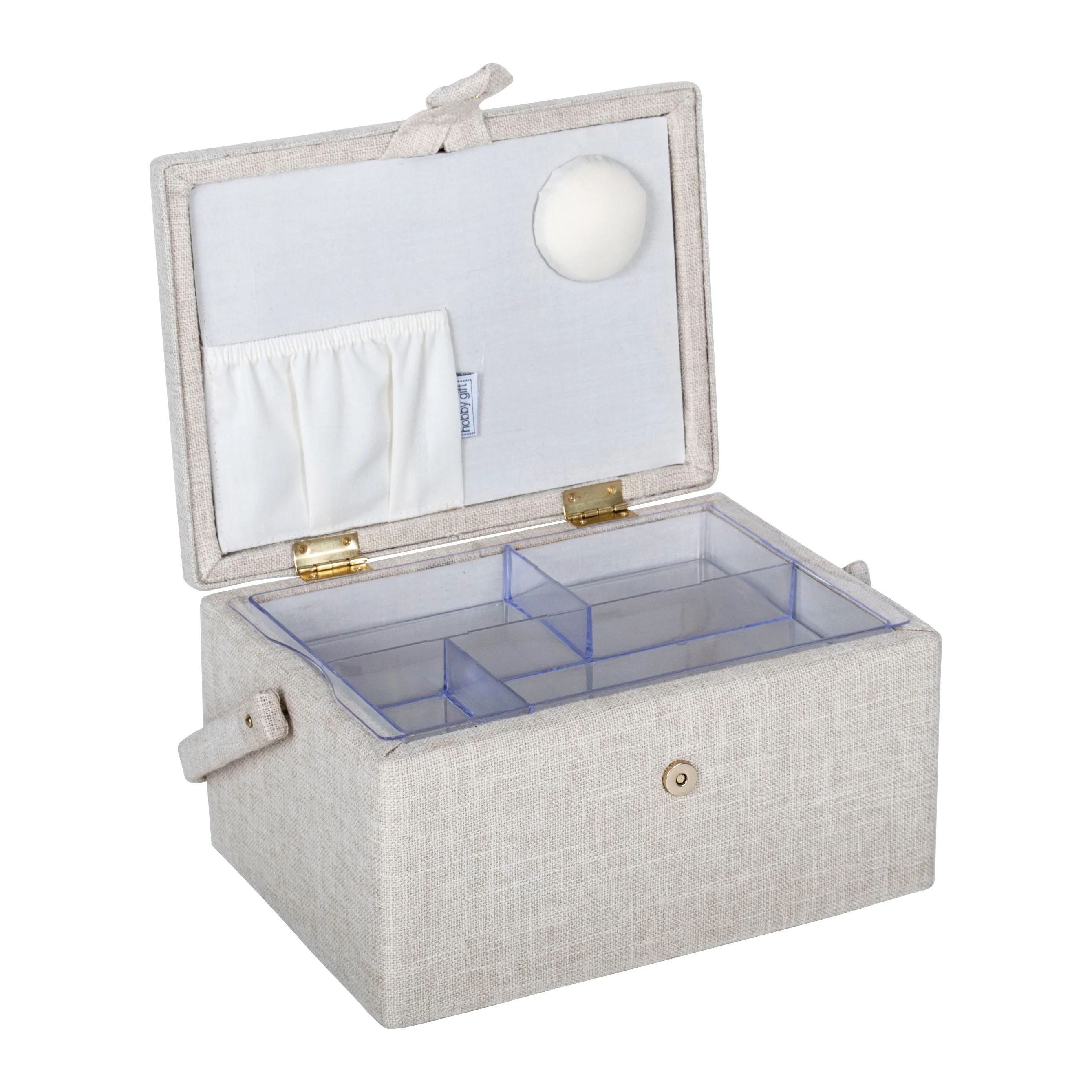 Strawberry Greenhouse Embroidered Sewing Box - Medium - Image 3