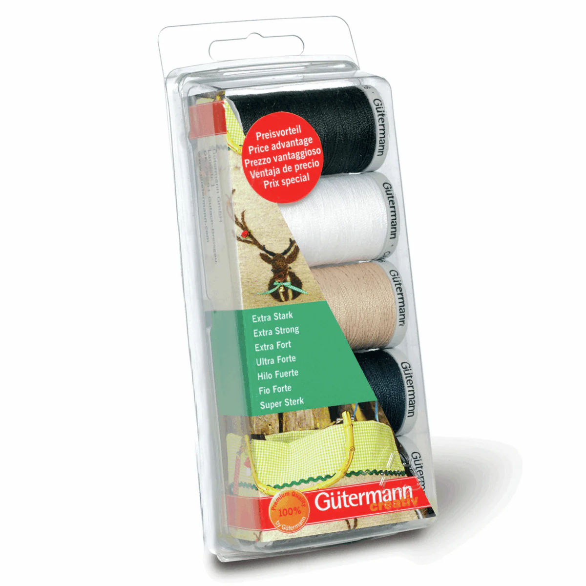 Gutermann Thread Set Extra Strong 5 x 100m Assorted