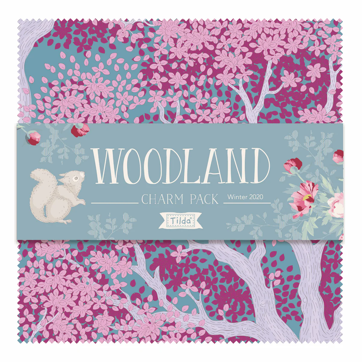 Tilda - Woodland Charm Pack - 12.5cm / 5in squares - 40 Pieces (20 designs) - Assorted - Image 2