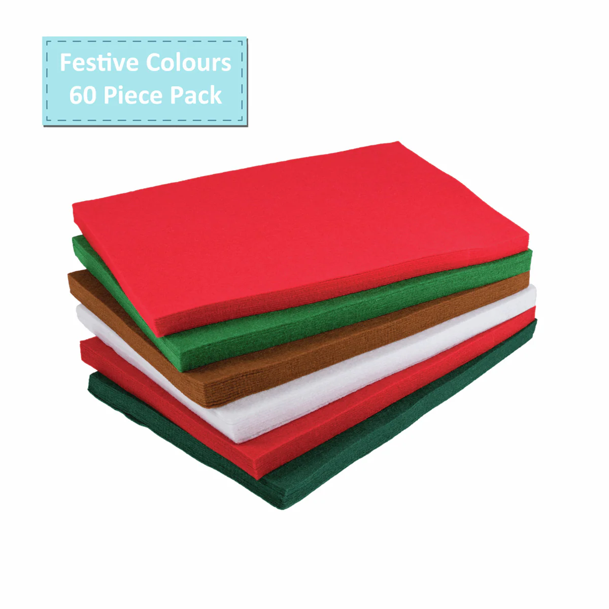Trimits Assorted Felt Squares 20cm x 30cm (Pack of 60) - Image 2