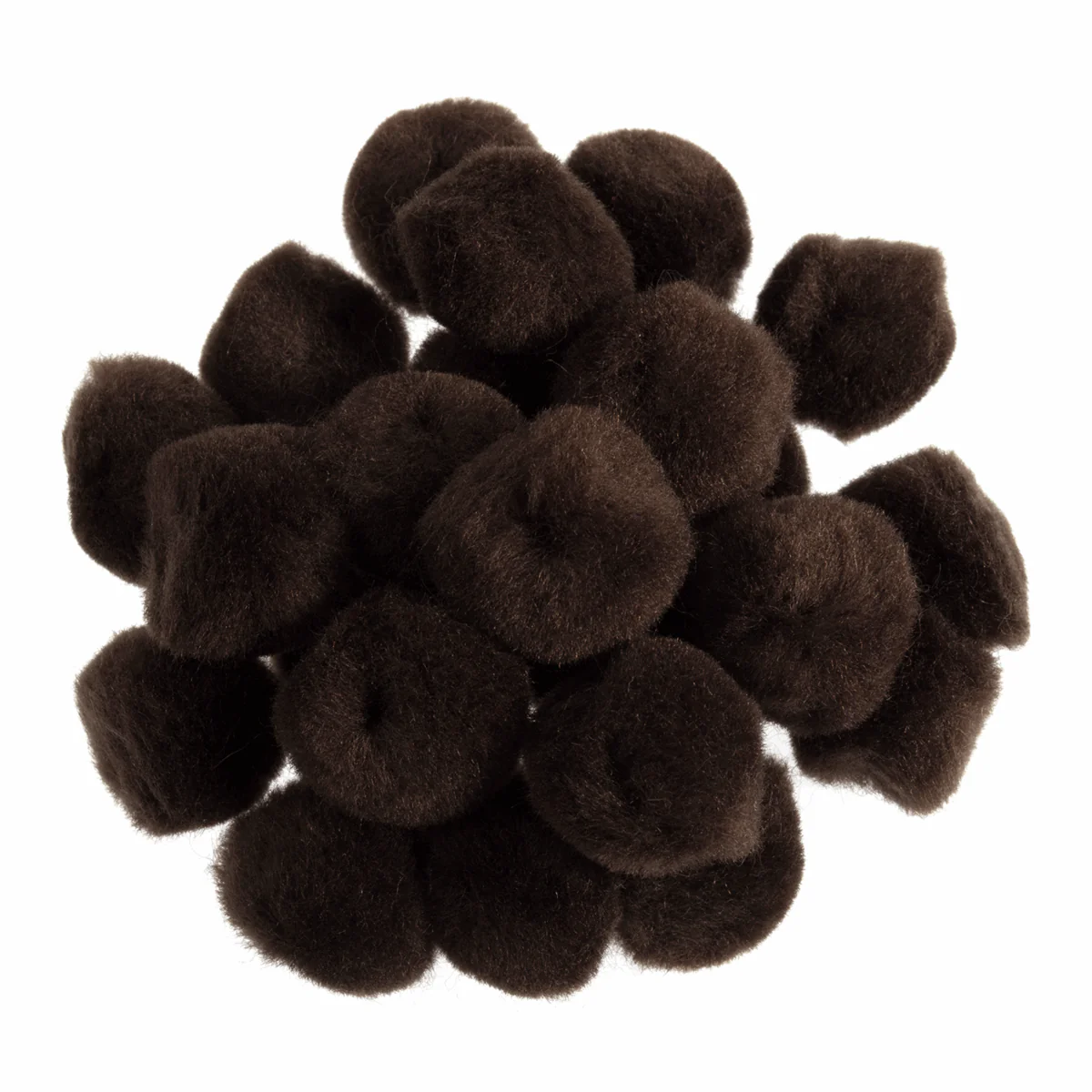 Trimits Brown Pom Poms - 25mm (Pack of 100)