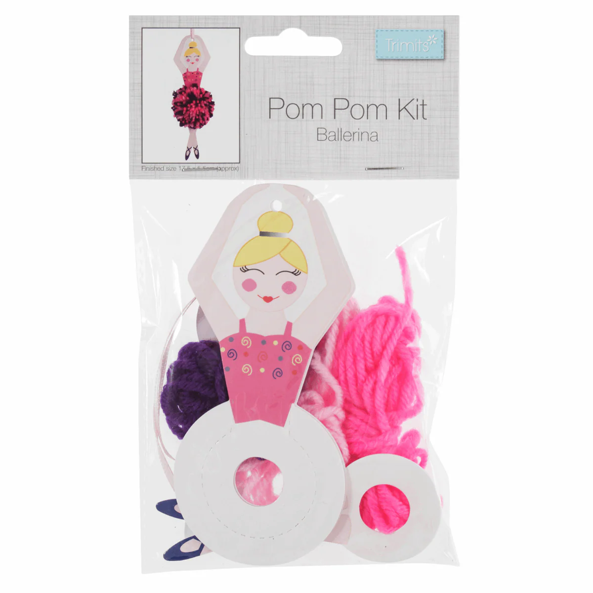 Trimits Christmas Sugar Plum Fairy Pom Pom Decoration Kit - Image 3