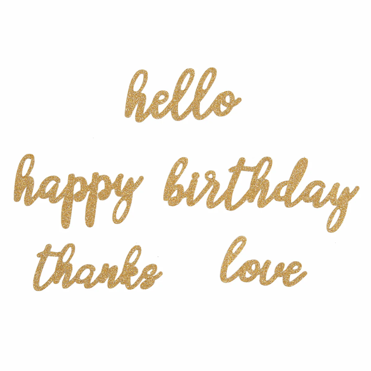 Trimits Craft Embellishments - Glitter Celebration Word Pack (Pack of 6)