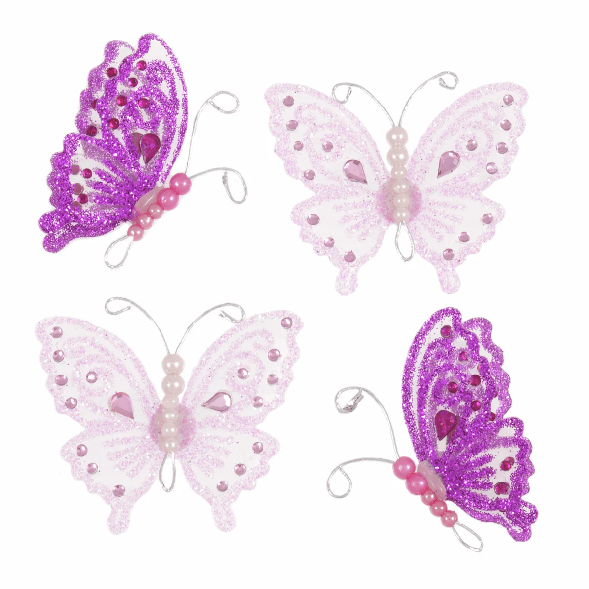 Trimits Craft Embellishments - Pink Jewel Butterflies (Pack of 4)