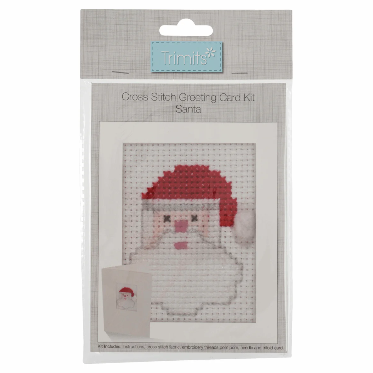 Trimits Cross Stitch Greeting Card Kit - Santa - Image 2