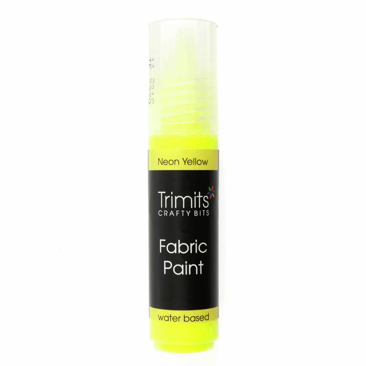 Trimits Fabric Paint Pen 20ml - Neon Yellow - Image 2