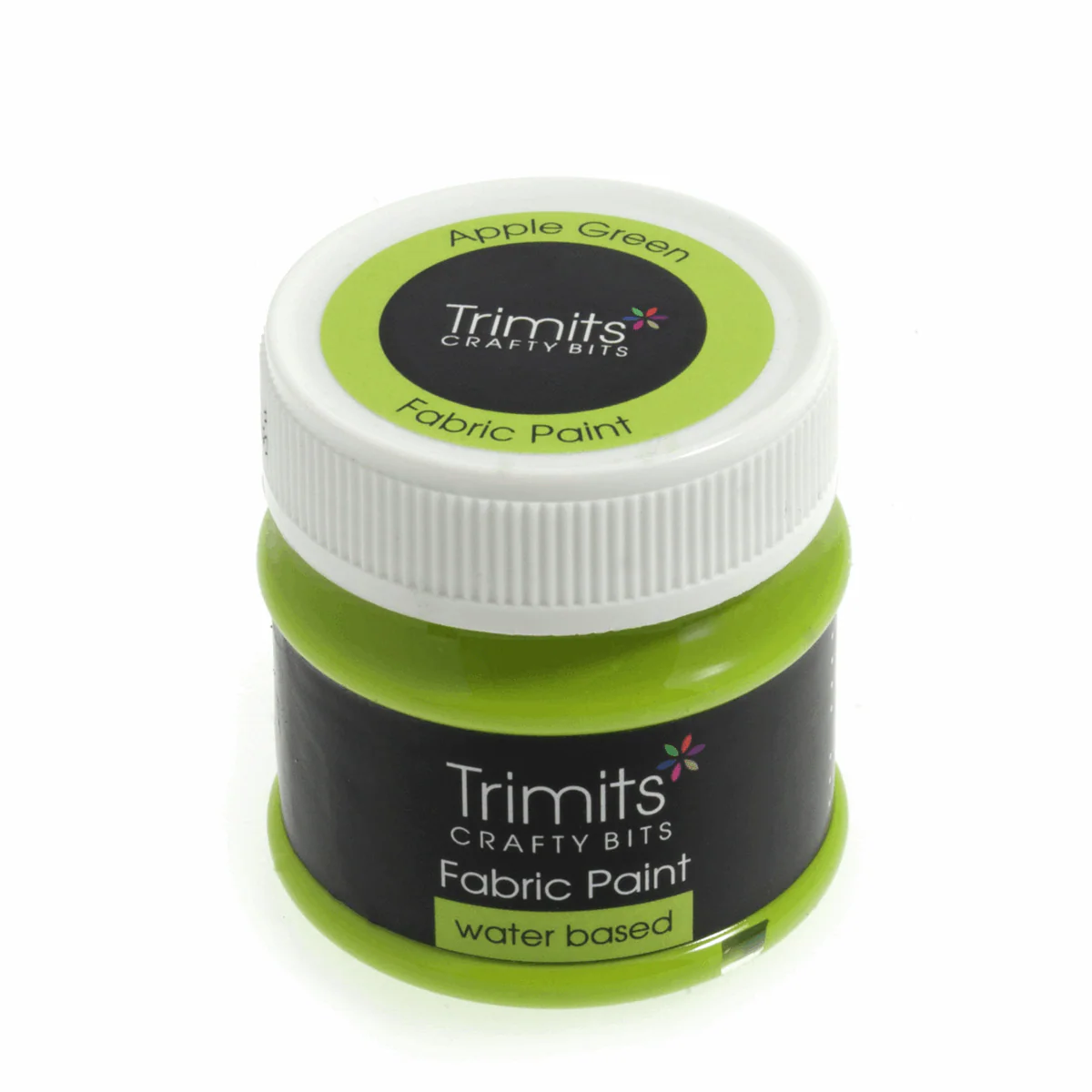Trimits Fabric Paint Pot 50ml - Apple Green - Image 2