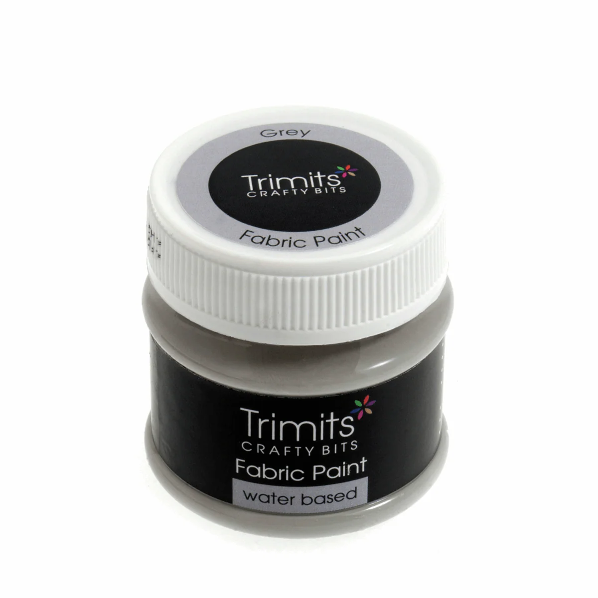 Trimits Fabric Paint Pot 50ml - Grey - Image 2