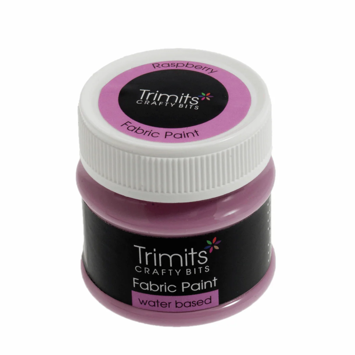 Trimits Fabric Paint Pot 50ml - Raspberry - Image 2