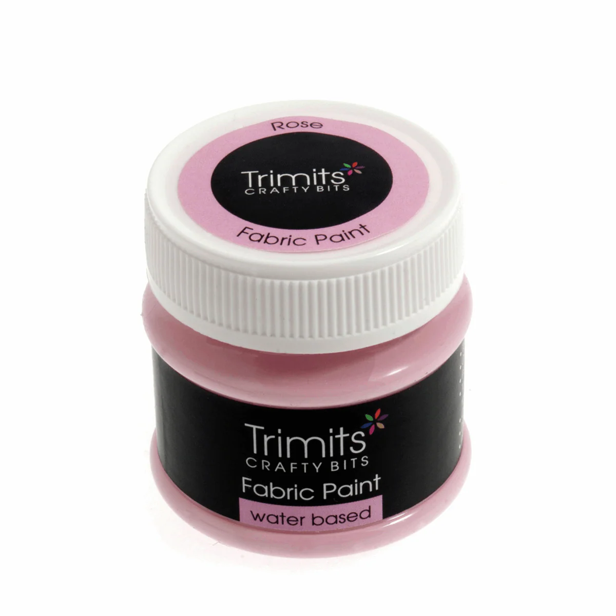 Trimits Fabric Paint Pot 50ml - Rose - Image 2
