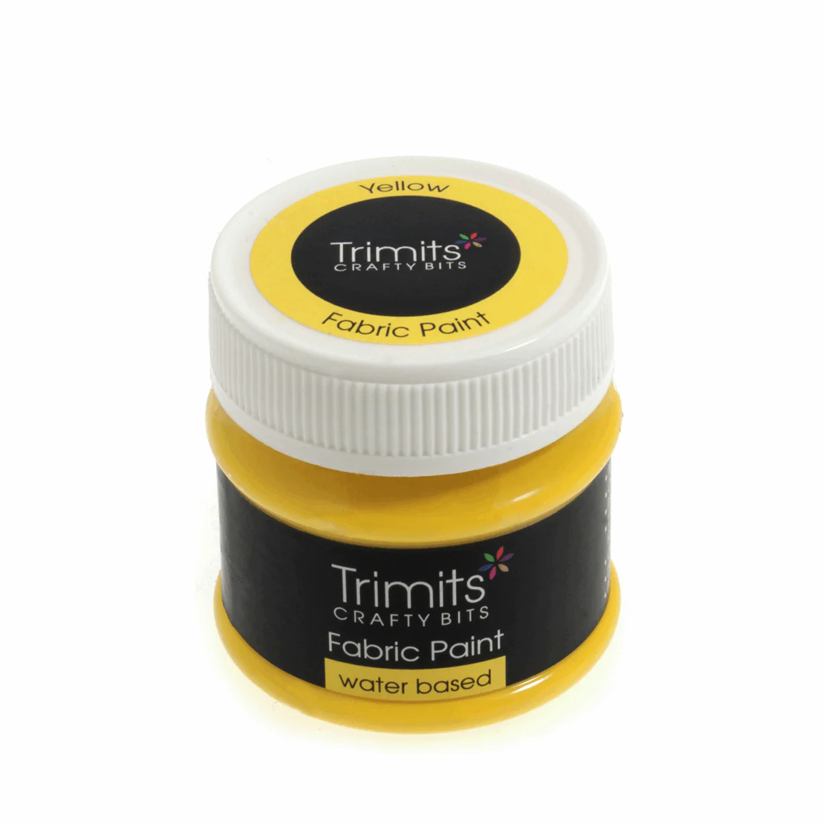 Trimits Fabric Paint Pot 50ml - Yellow - Image 2