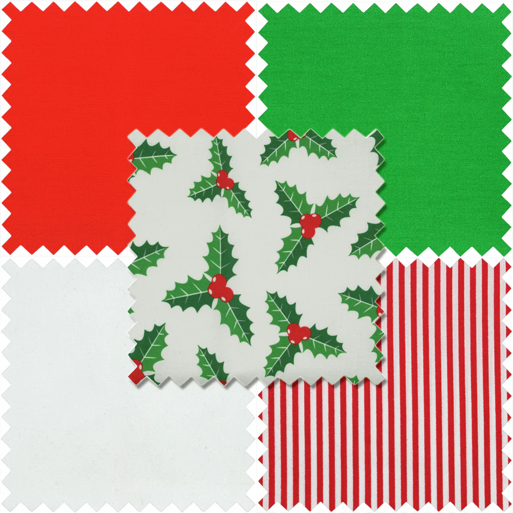 Fabric Pack / Fat Quarters - Christmas (5 Pieces) - Great for face masks too - Image 2