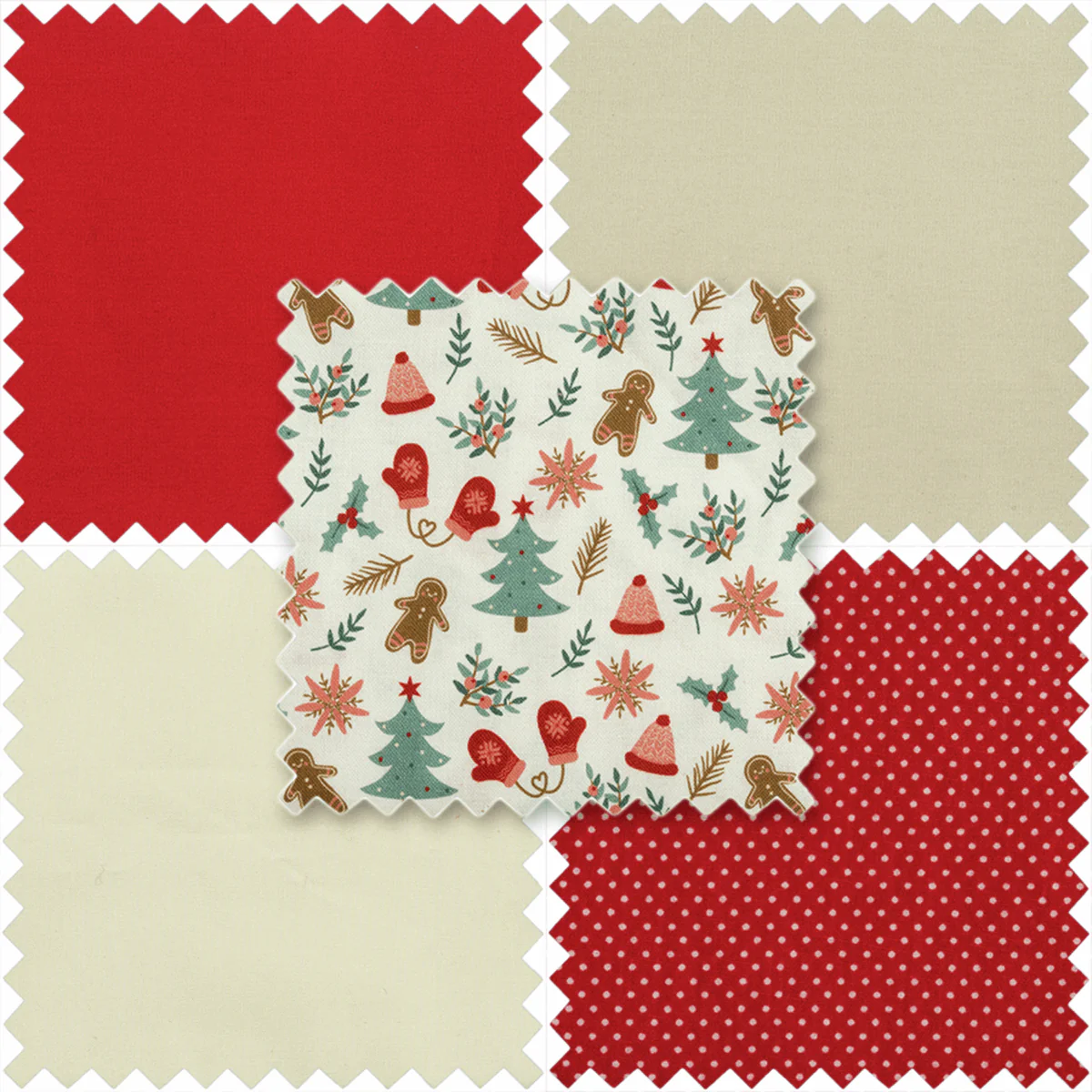 Trimits Fat Quarter Pack - Gingerbread (5 Pieces) - Image 2