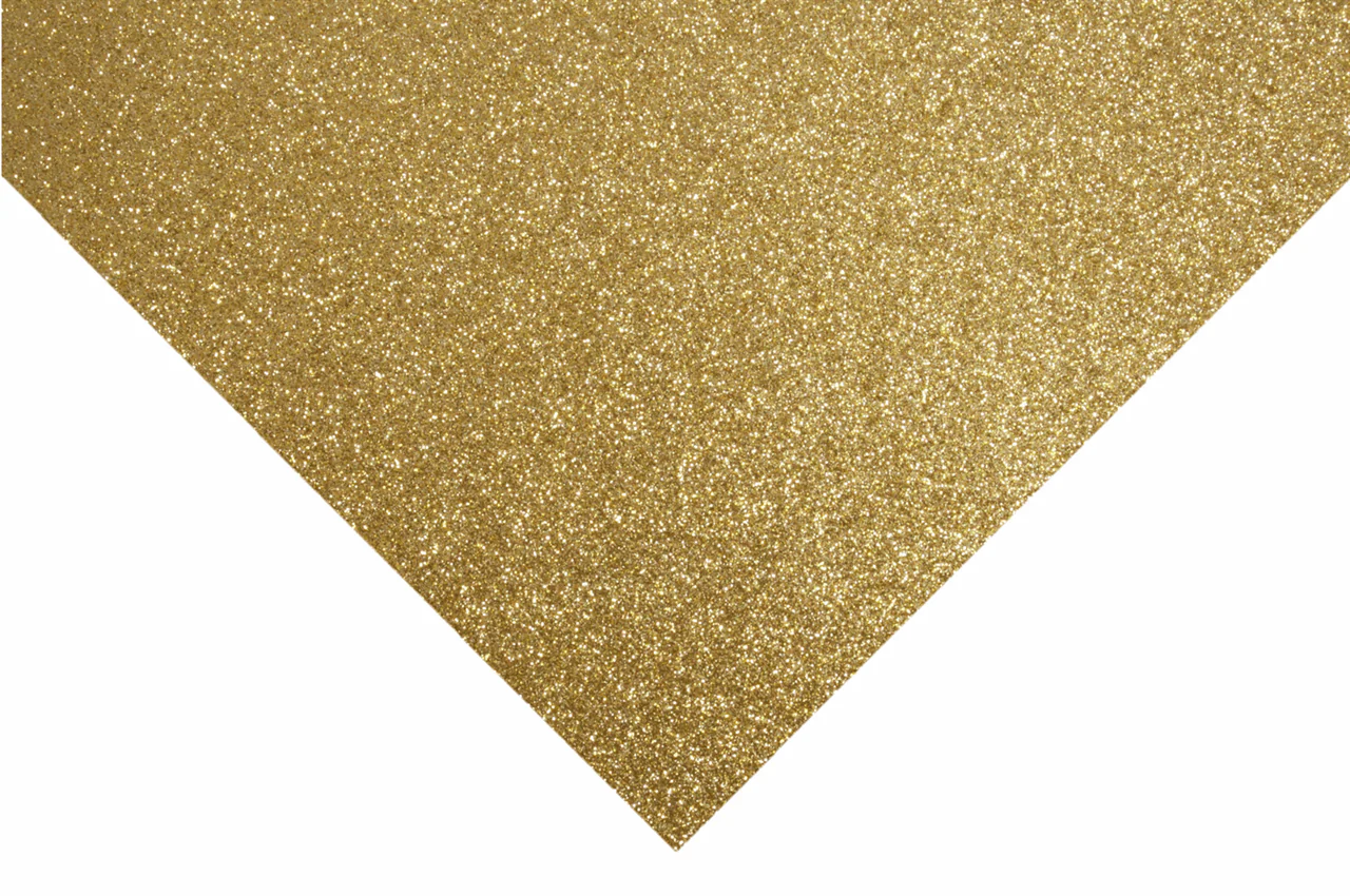 Trimits Glitter Felt Sheets - Gold 30 x 23cm (Pack of 10) - Image 2