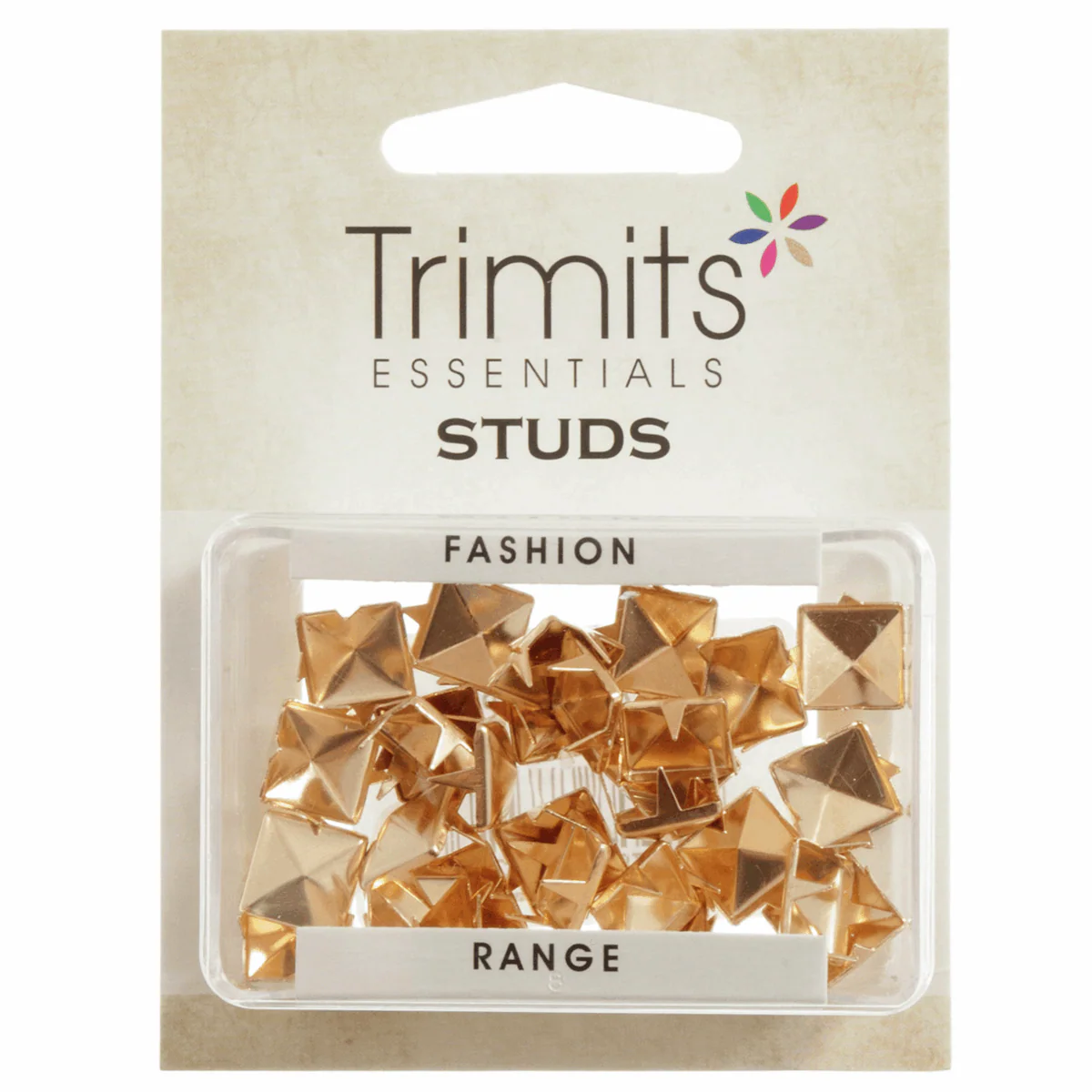 Trimits Gold Pyramid Claw Studs - 9mm (Pack of 30) - Image 2