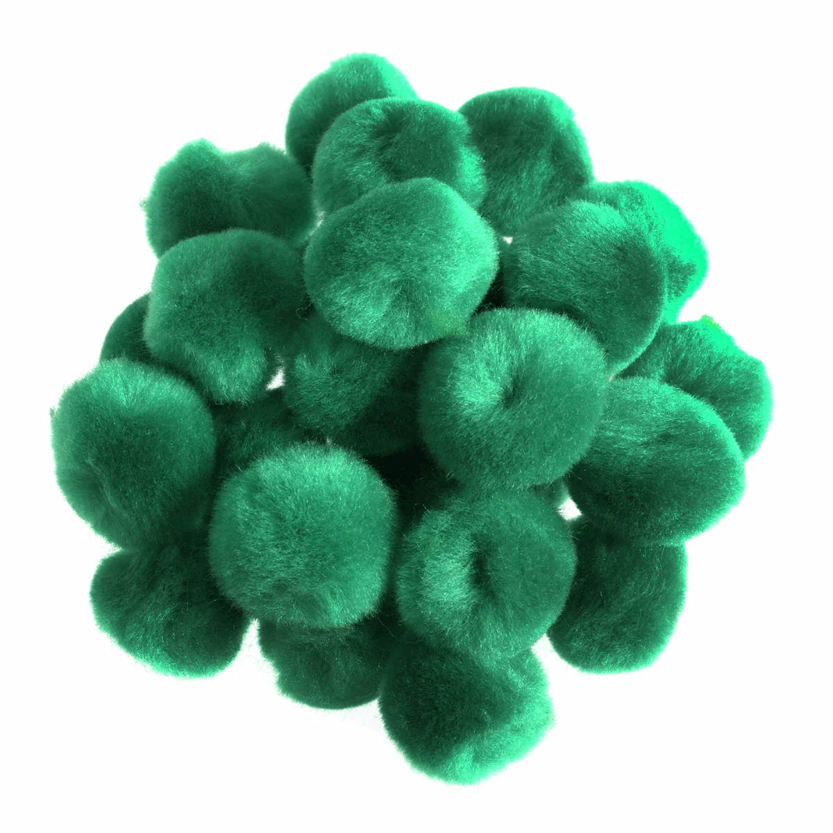 Trimits Green Pom Poms - 25mm (Pack of 100)