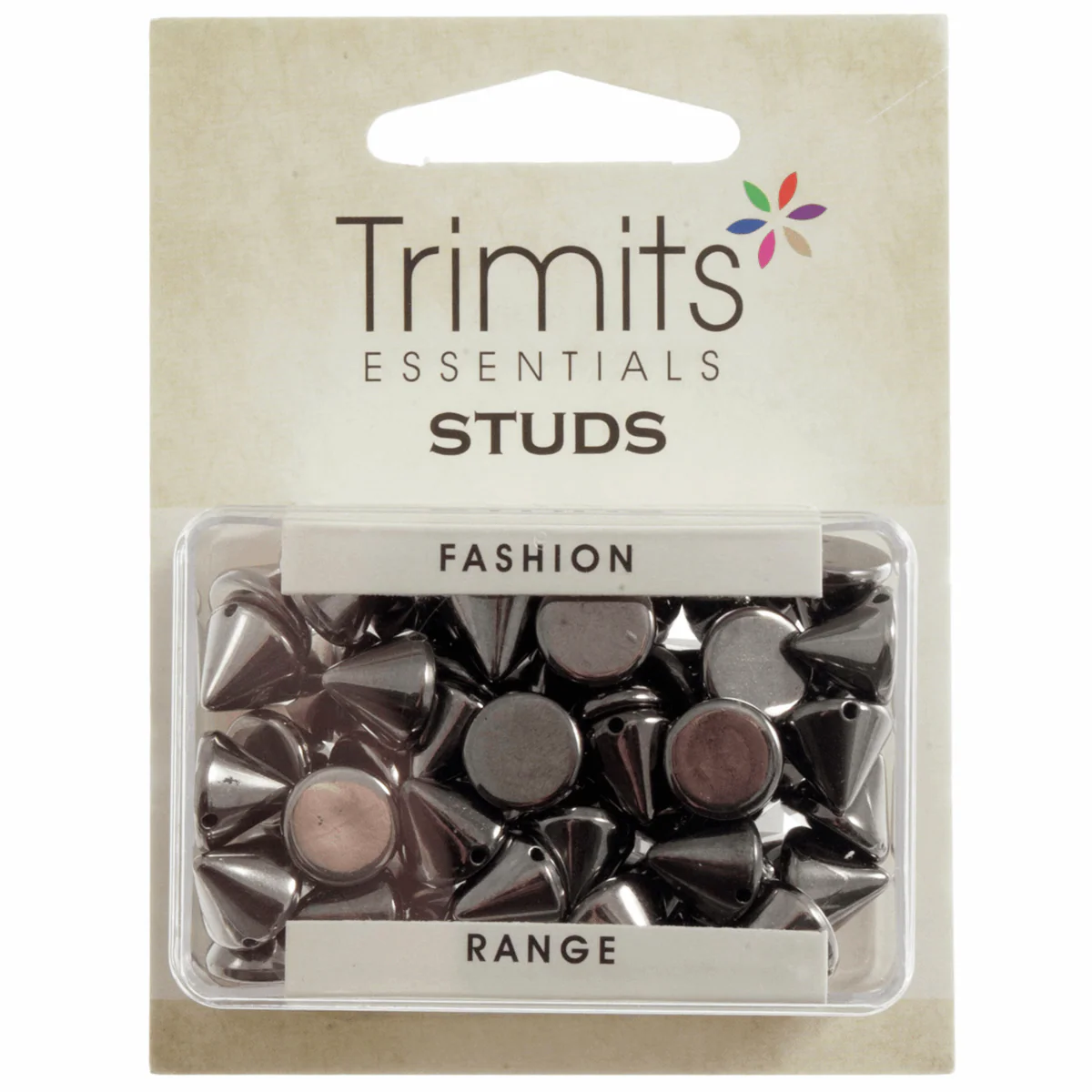 Trimits Gunmetal Cone Sew-On Studs - 7mm (Pack of 50) - Image 2