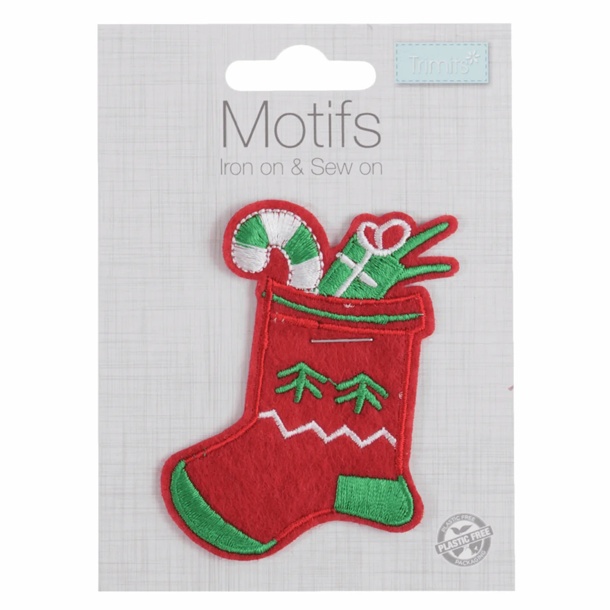 Trimits Iron-On/Sew On Motif Patch - Christmas Stocking - Image 2