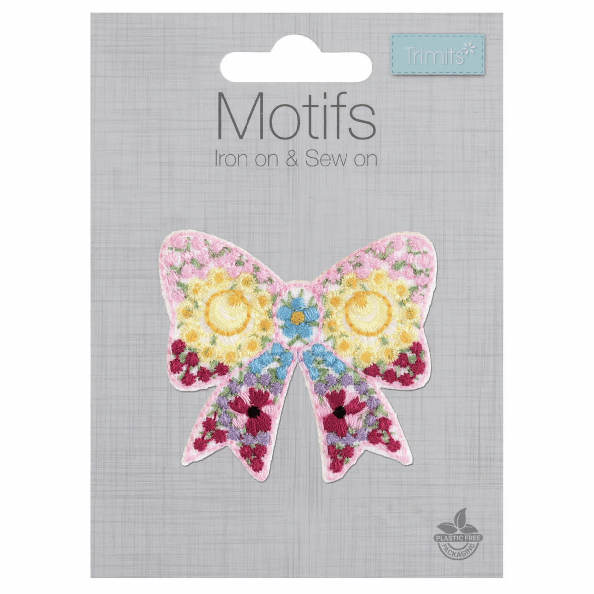 Trimits Iron-On/Sew On Motif Patch - Floral Bow - Image 2
