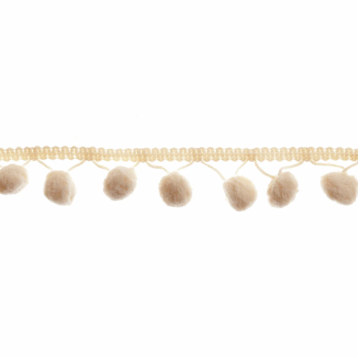 Trimits Large Cream Pom Pom Trim Edging - 18m x 20mm (Full roll)