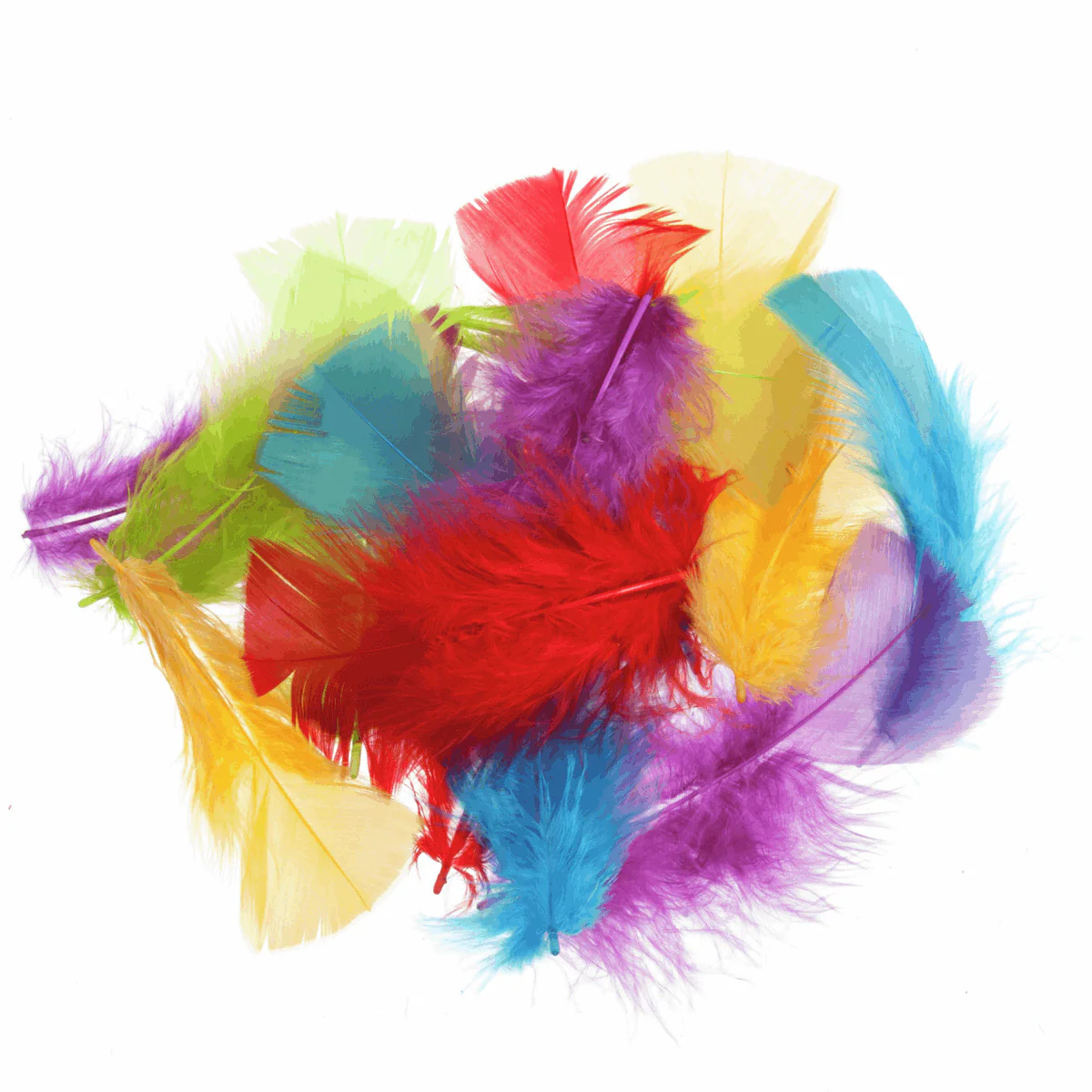 Trimits Multi-Coloured Small Feathers - Assorted Pack of 100 - Image 2