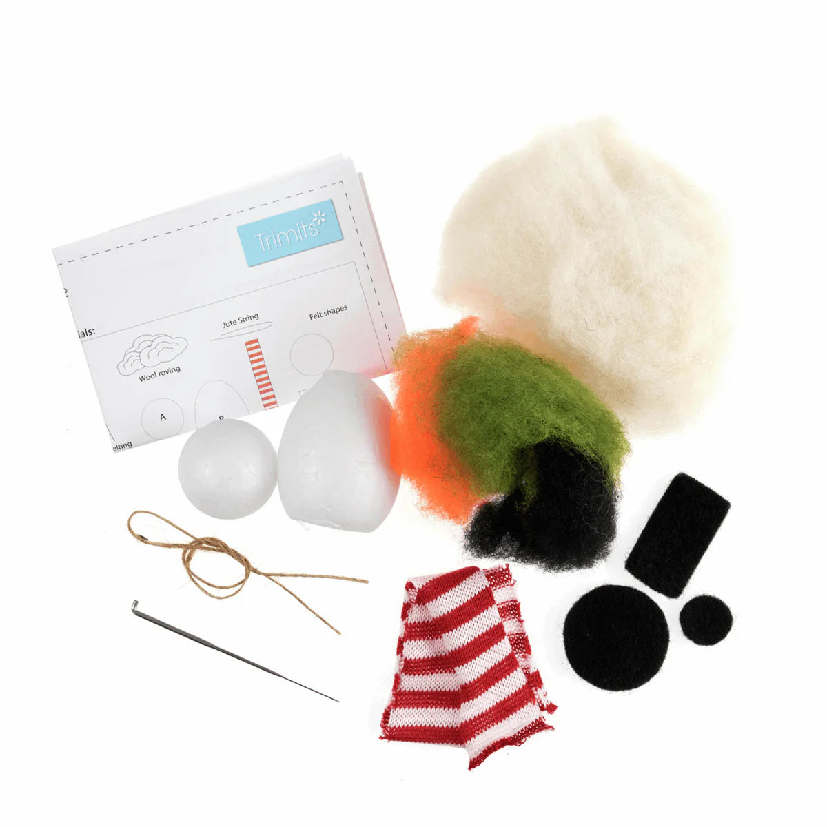 Trimits Needle Felting Kit - Snowman - Image 3